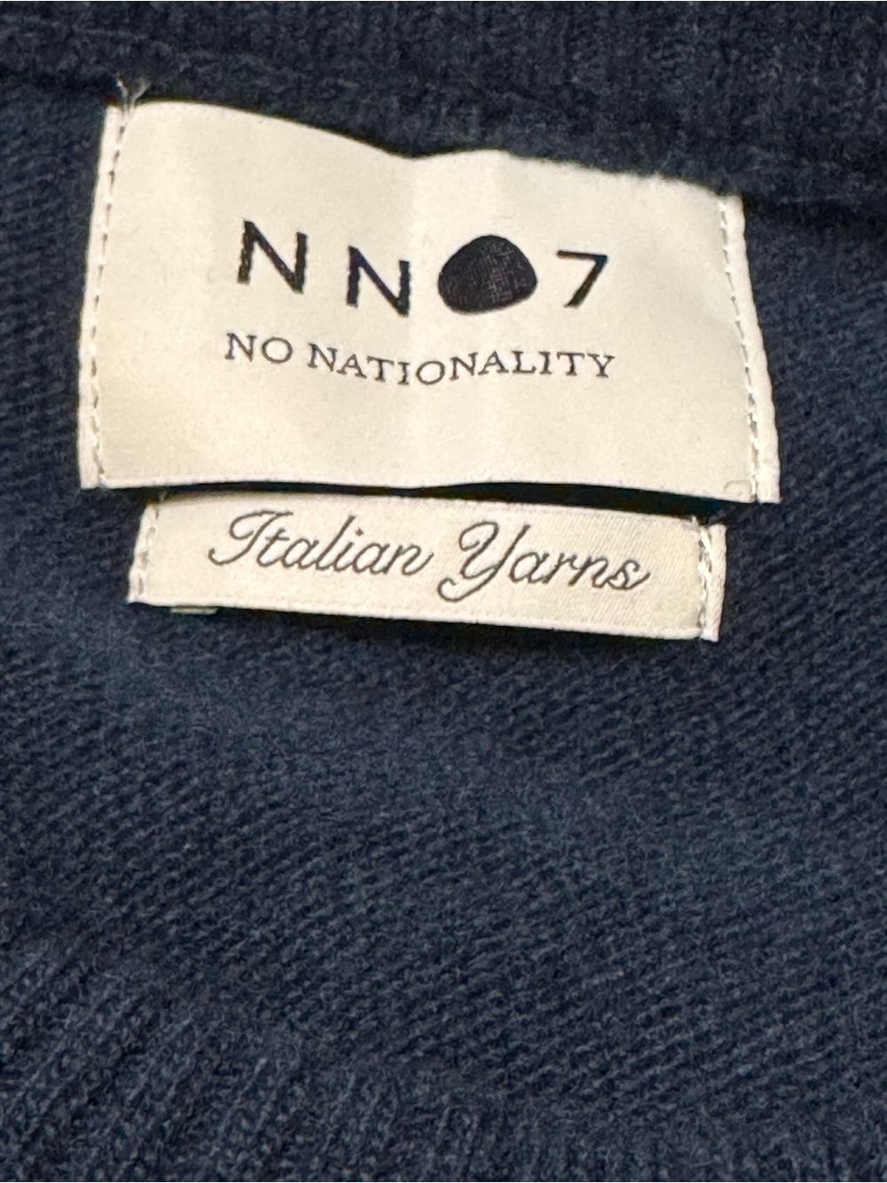 NNO7 Sweater Mens Large No Nationality Crew Neck Pullover Blue Casual Adul Wool - Picture 4 of 10
